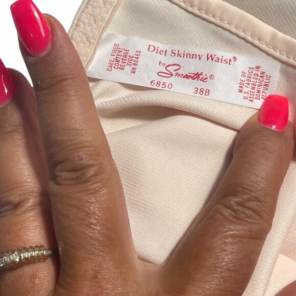 VTG Petal Pink Smoothie Diet Skinny Waist Shapewear Girdle Sz 38B Bodysuit Sexy - Picture 2 of 9